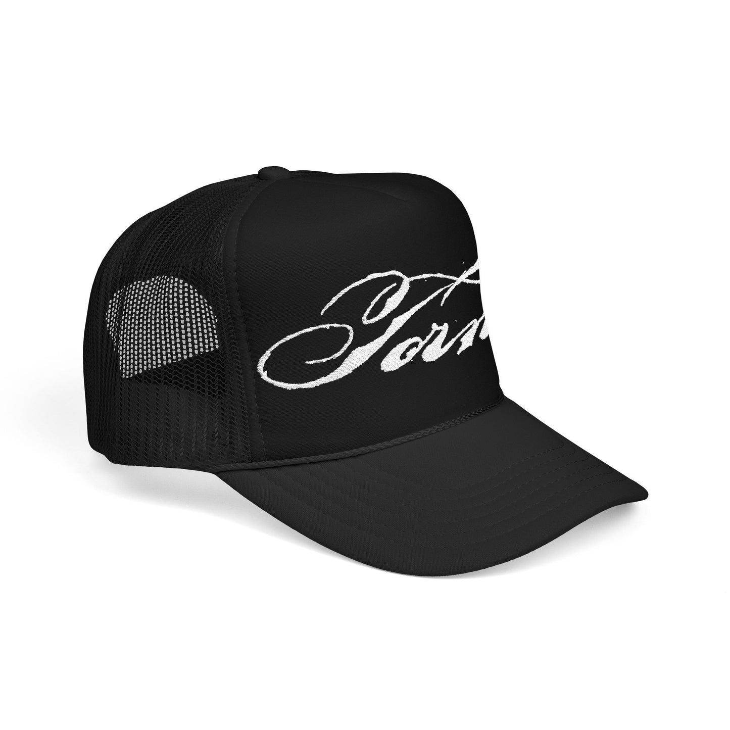 Torn trucker hat