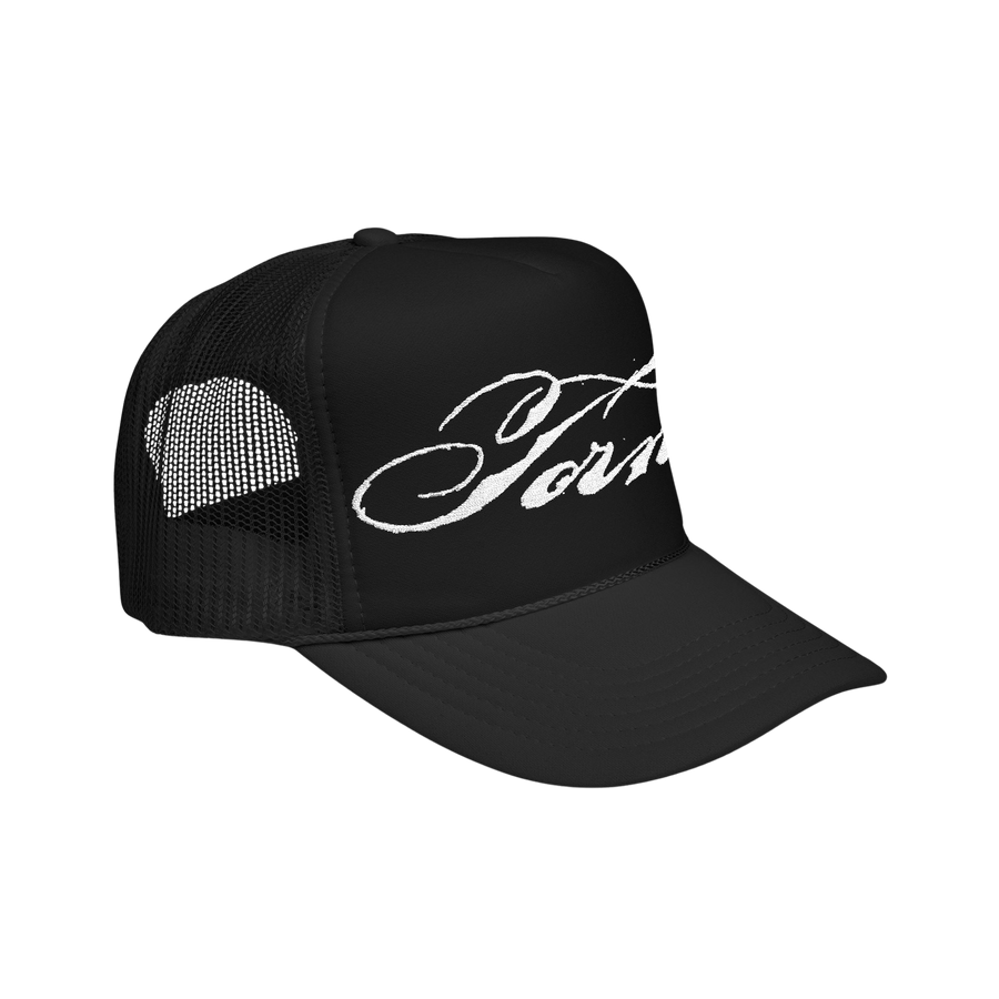 Torn trucker hat